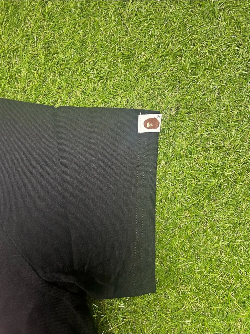 Bape Black Tee with Pink Camo Ape Logo